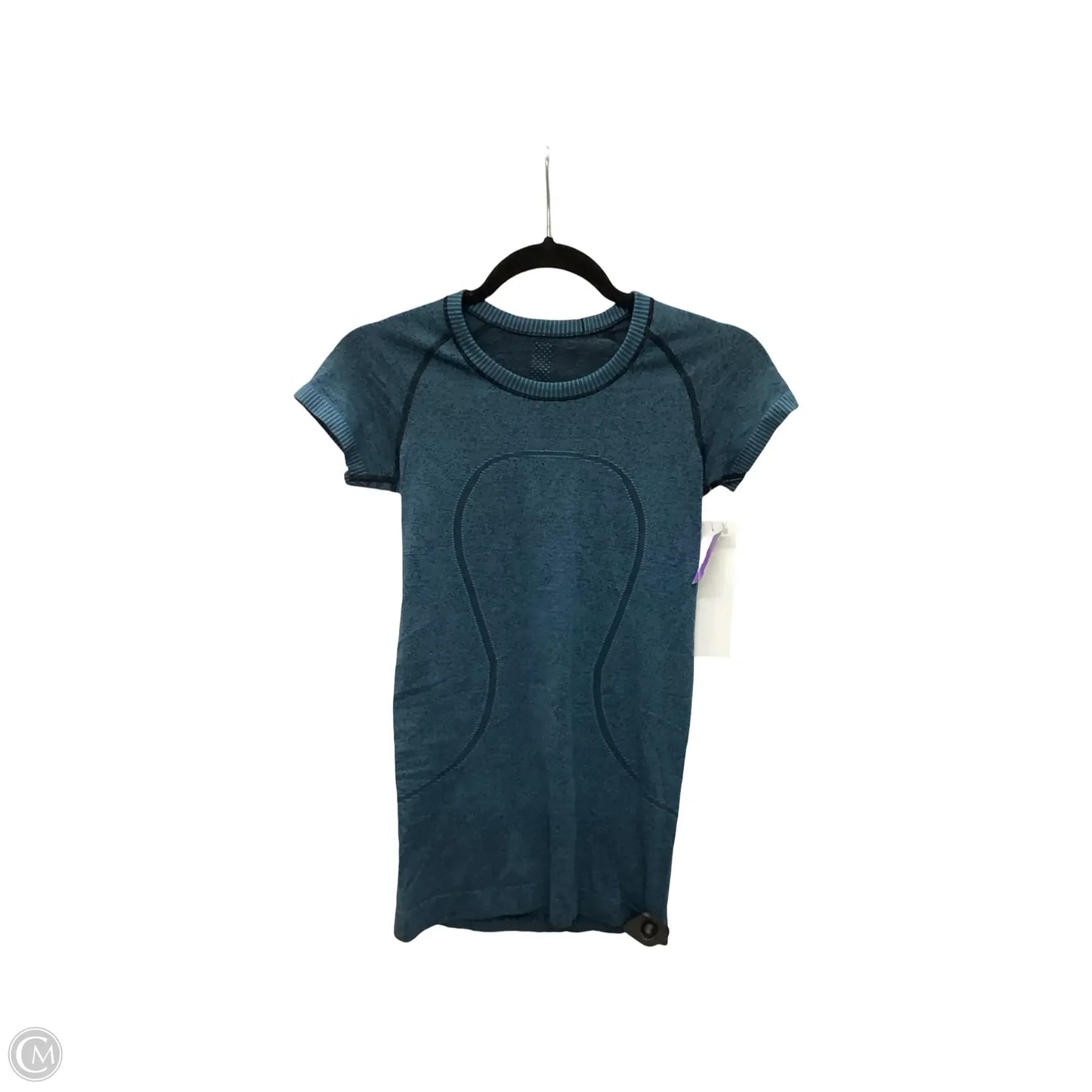 Athletic Top Short Sleeve By Lululemon In Teal, Size: 6