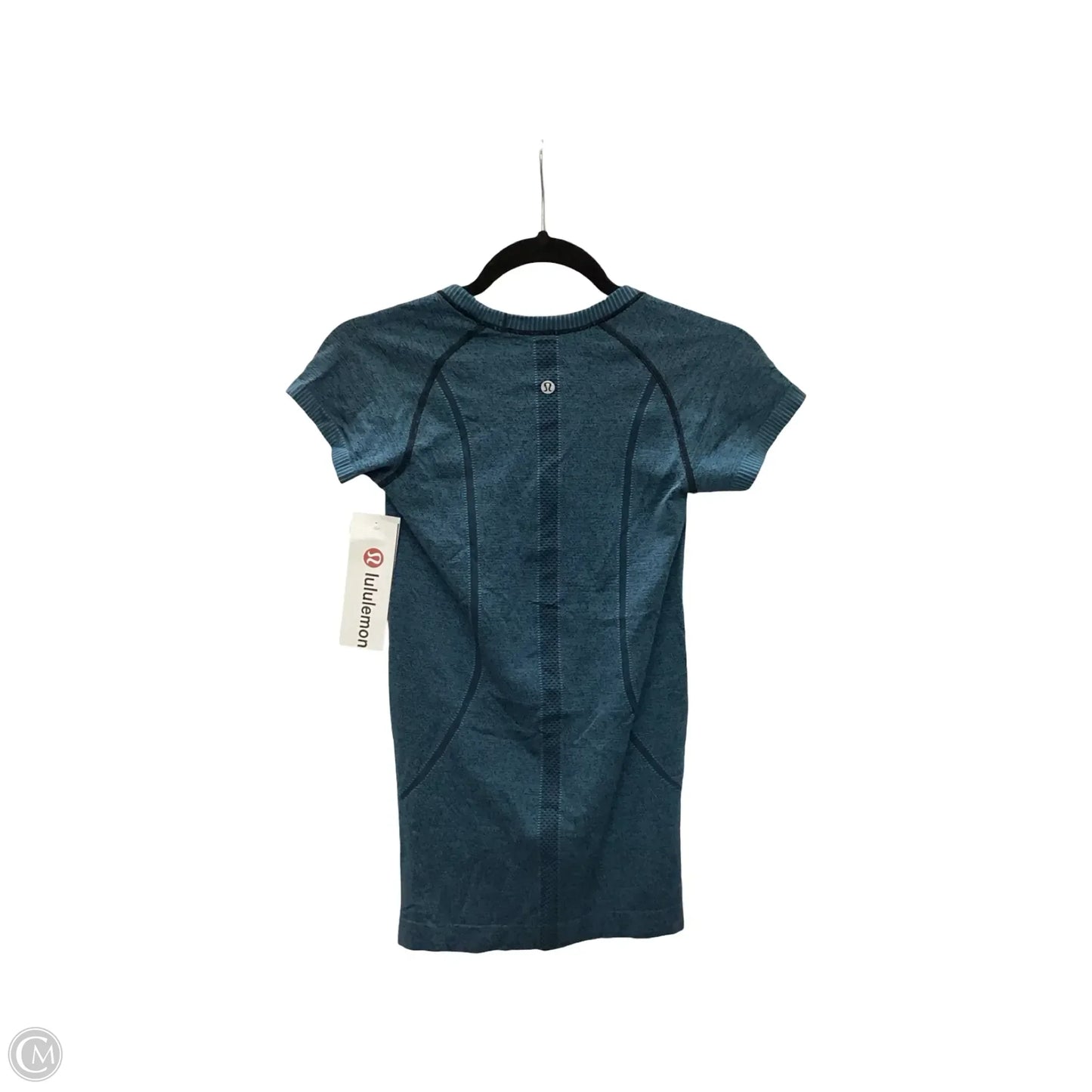 Athletic Top Short Sleeve By Lululemon In Teal, Size: 6