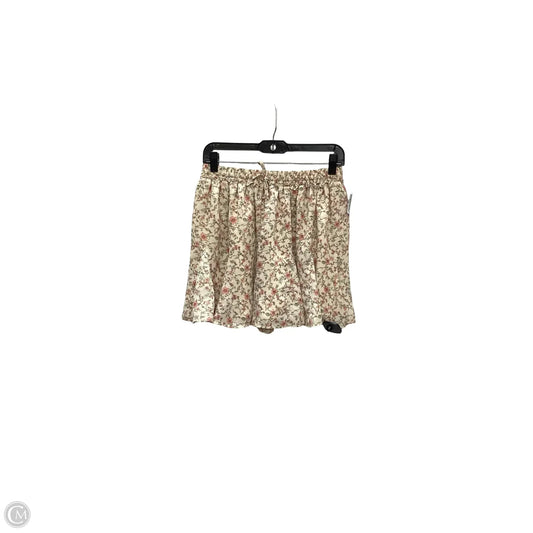 Skirt Mini & Short By Paper Crane In Floral Print, Size: L