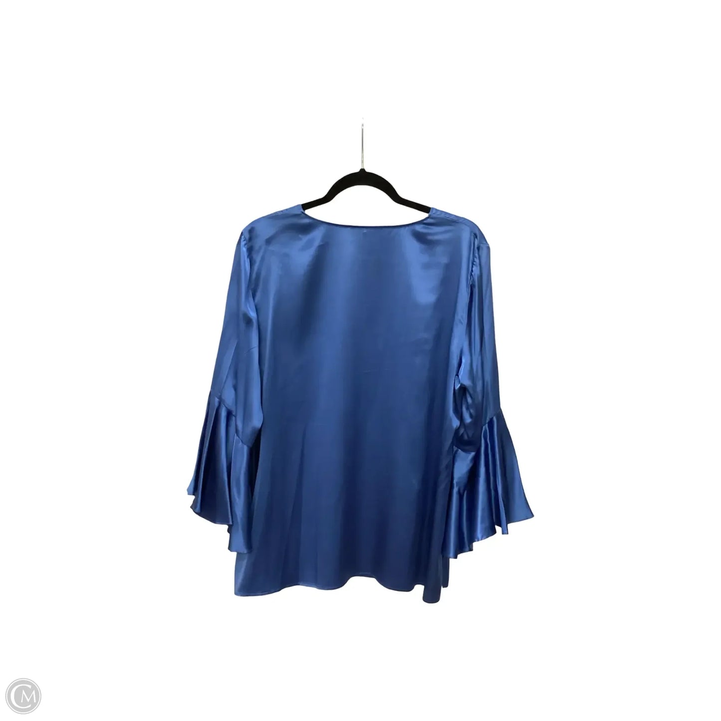 Blouse Designer By Lafayette 148 In Blue, Size: Xl