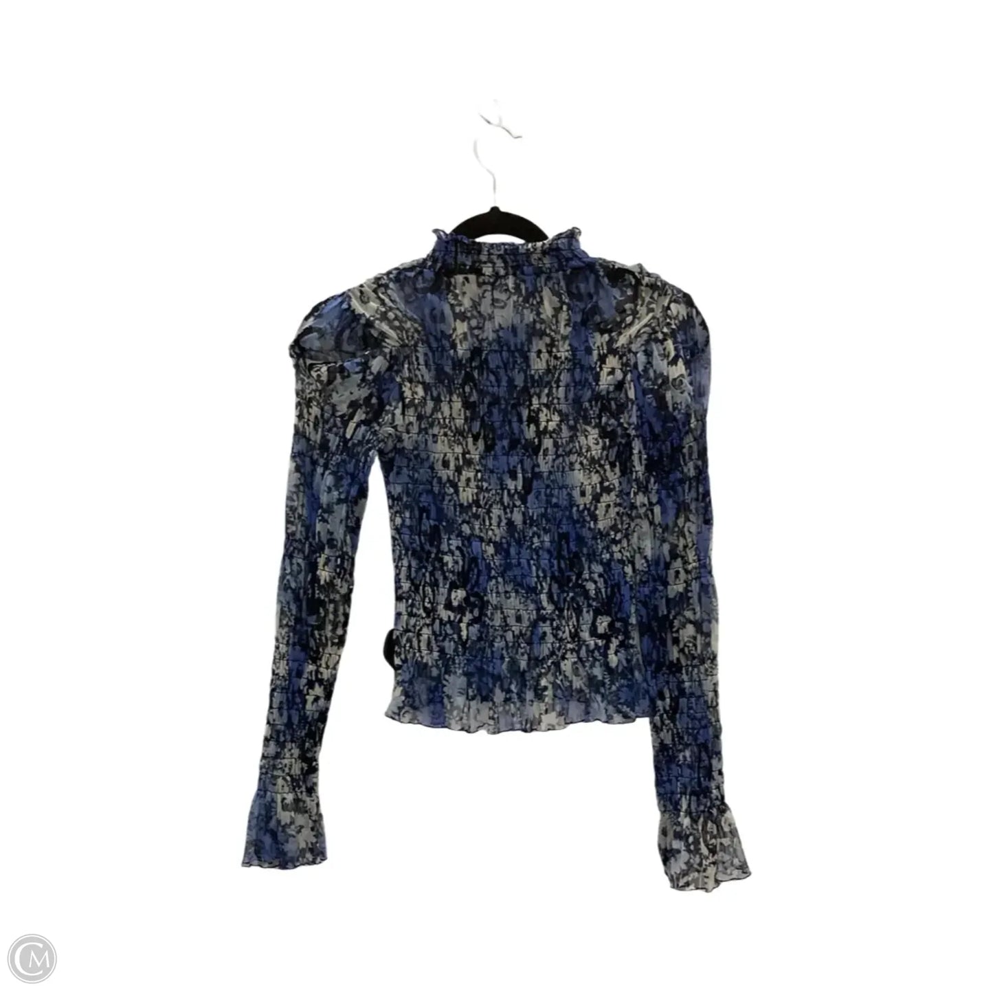 Blouse Long Sleeve By Free People In Blue, Size: Xs