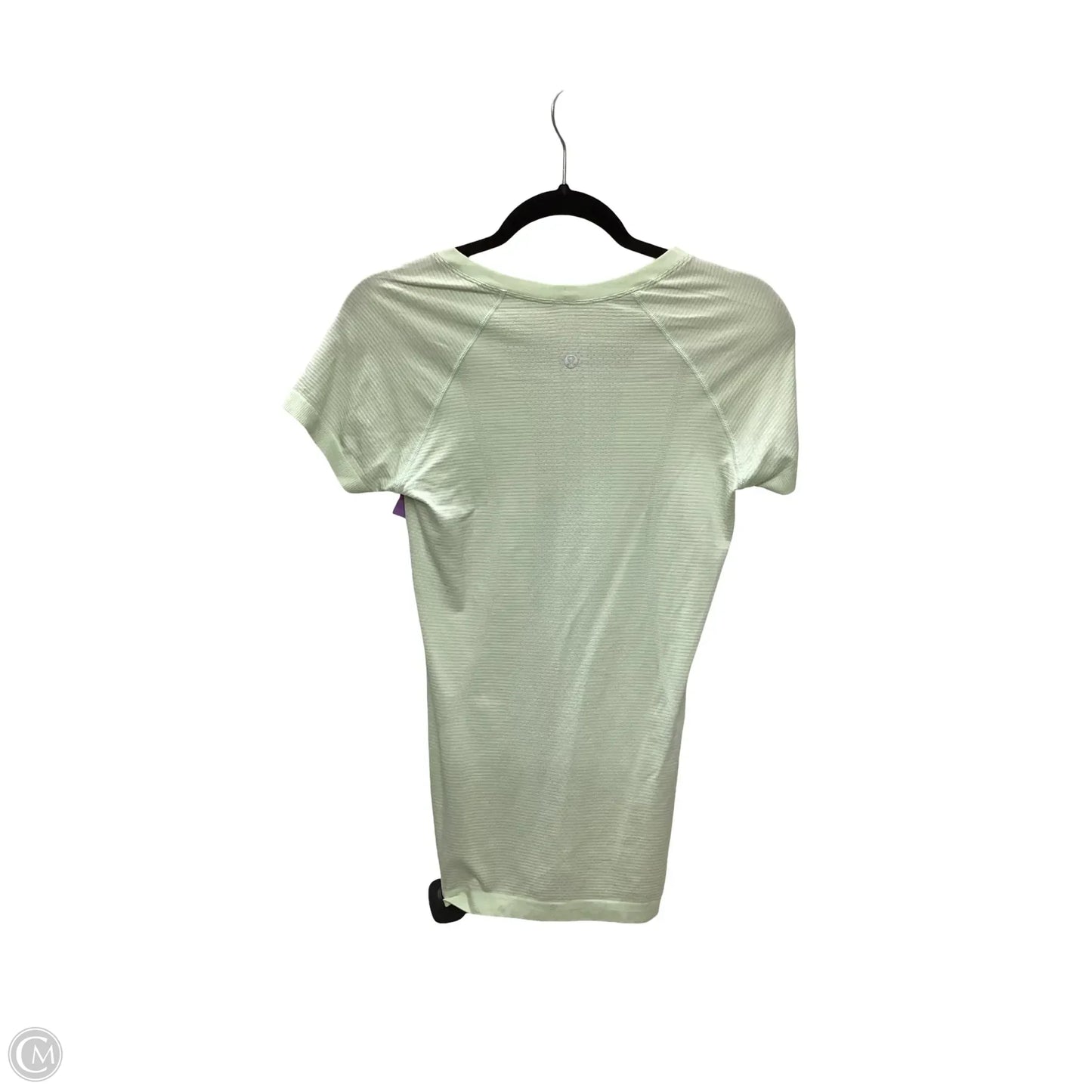 Athletic Top Short Sleeve By Lululemon In Green, Size: 6