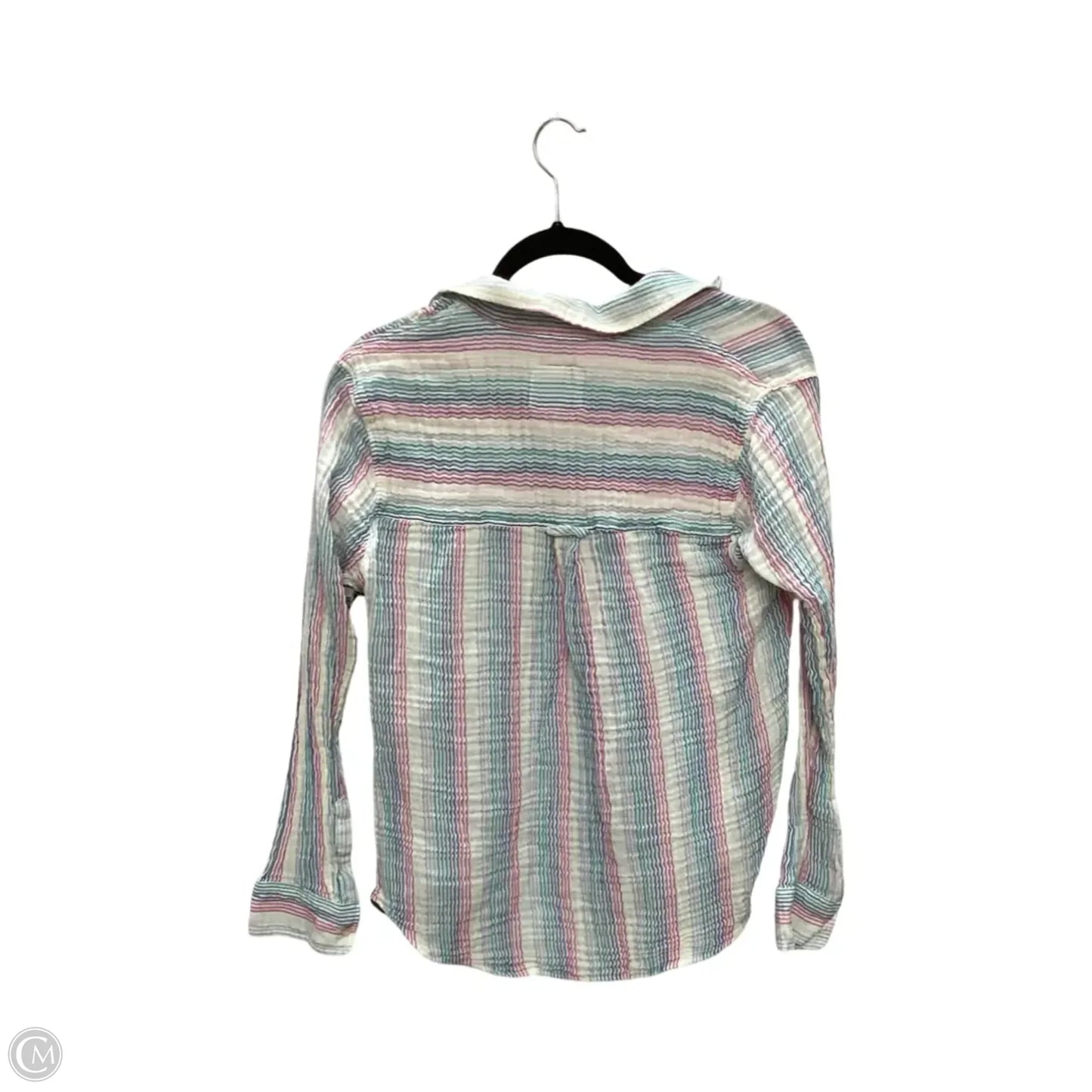 Blouse Long Sleeve By Rails In Striped Pattern, Size: S