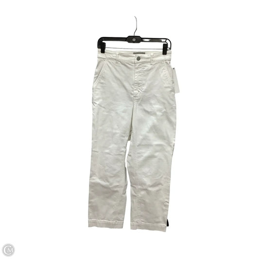 Designer Jeans Cropped By Everlane In White Denim, Size: 10