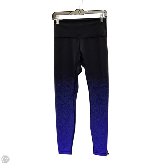 Athletic Leggings By Lululemon In Black & Blue, Size: 8