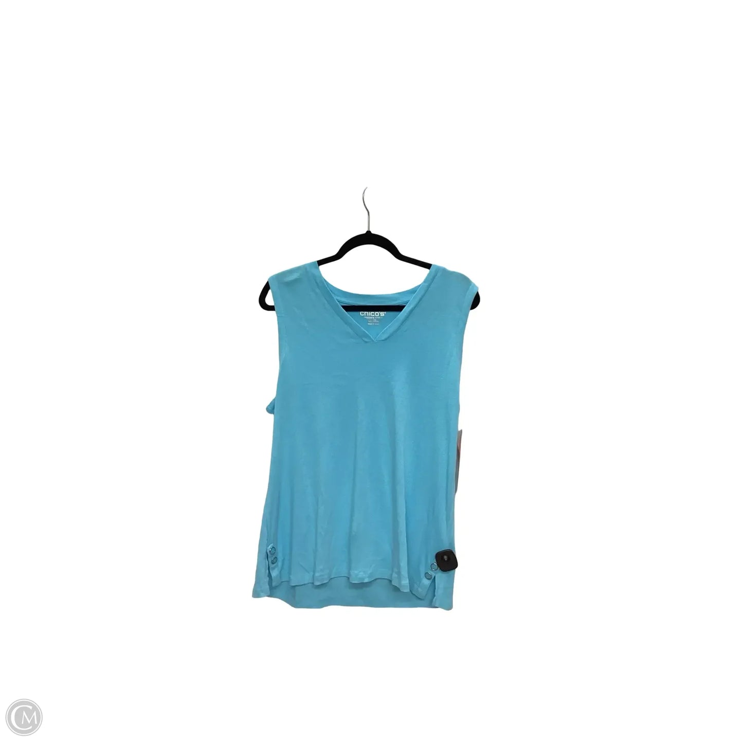 Top Sleeveless By Chicos In Blue, Size: L