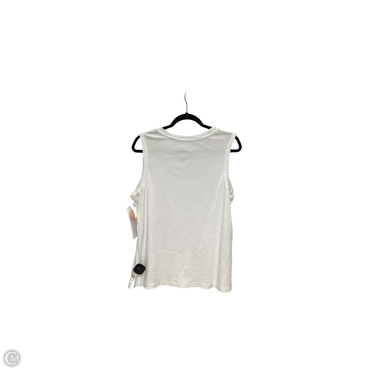 Top Sleeveless By Chicos In White, Size: L