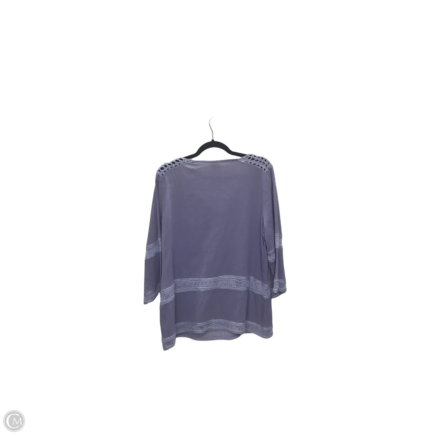 Top 3/4 Sleeve By Chicos In Blue, Size: M