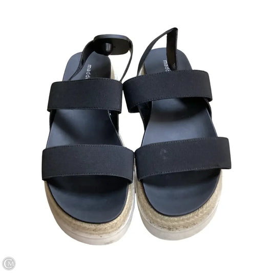 Sandals Heels Wedge By Madden Girl In Black, Size: 9