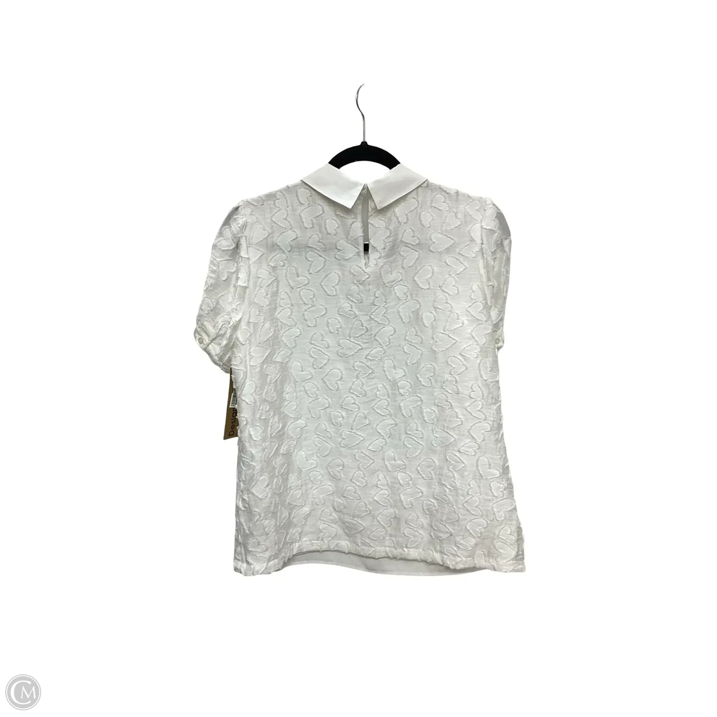 Blouse Designer By Karl Lagerfeld In White, Size: 8
