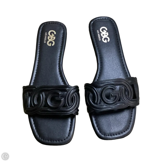 Sandals Flats By GBG In Black, Size: 8