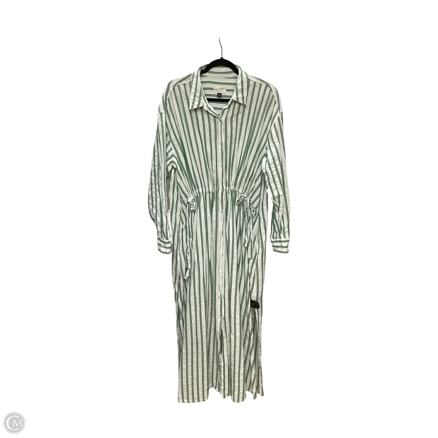 Dress Casual Maxi By Universal Thread In Green & White, Size: L
