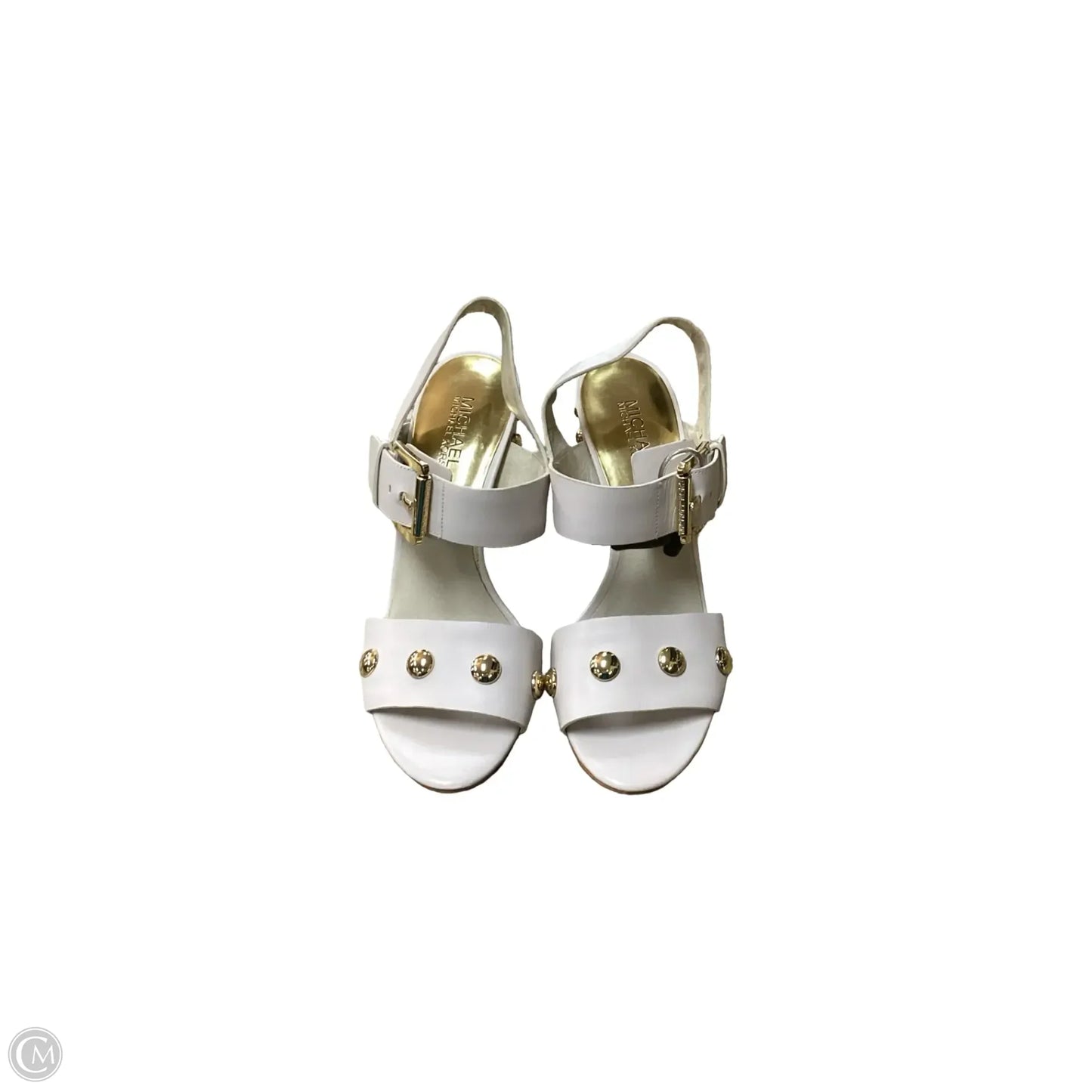 Sandals Heels Block By Michael By Michael Kors In Cream, Size: 8.5