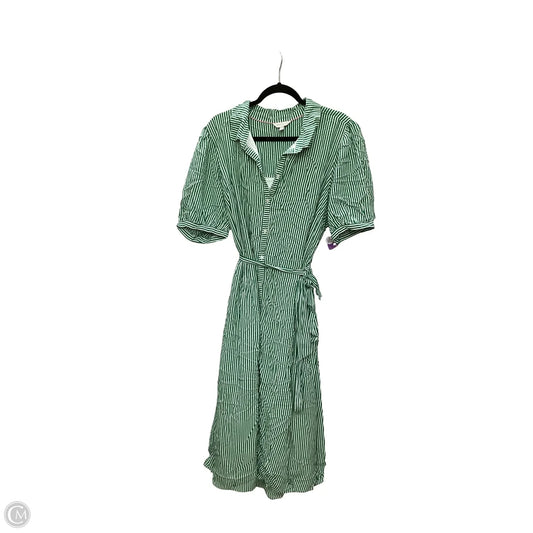 Dress Casual Maxi By Crown And Ivy In Green & White, Size: 3x