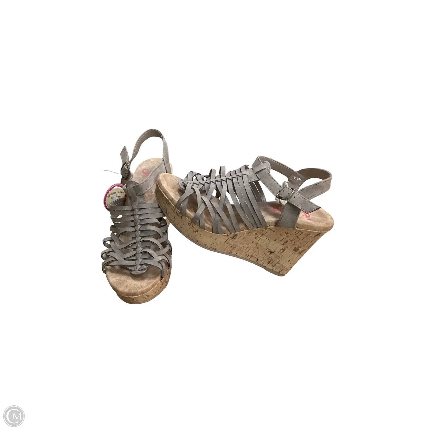 Sandals Heels Wedge By Jelly Pop In Brown, Size: 8.5