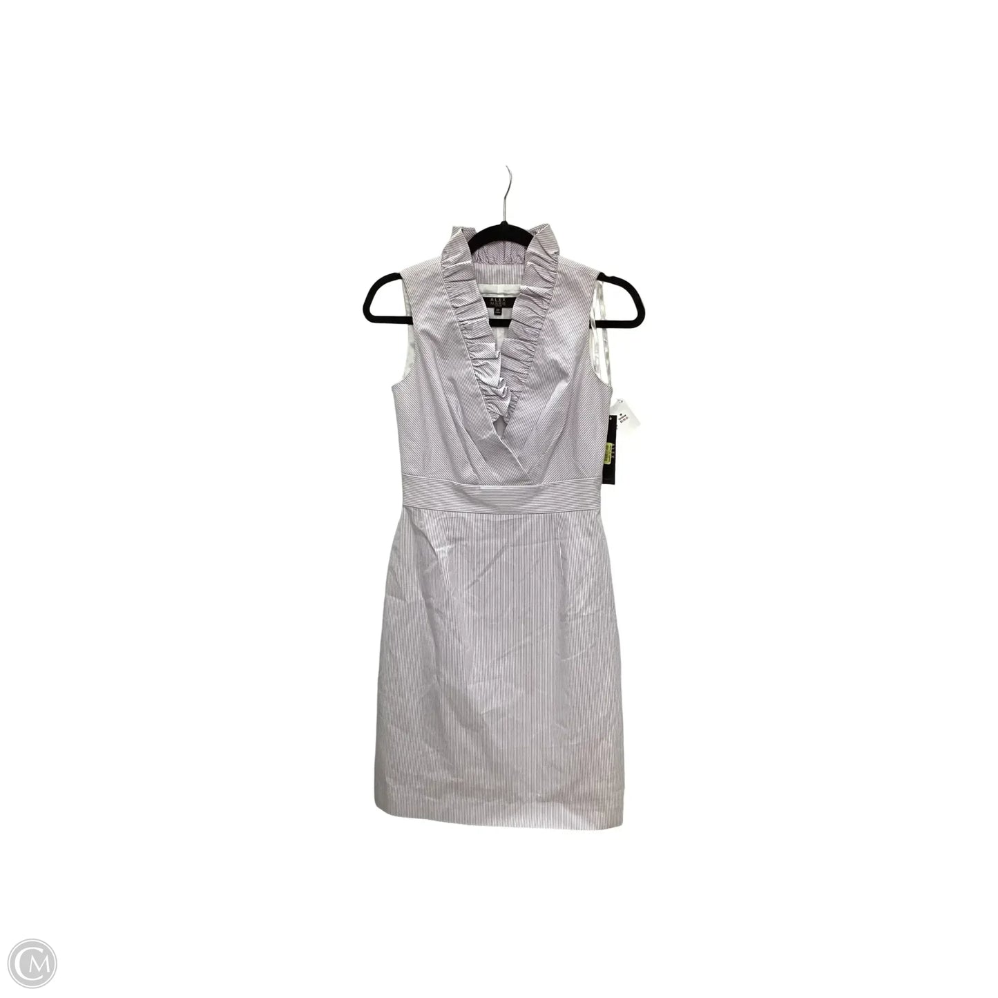 Dress Casual Short By Alex Marie In Purple & White, Size: 2p