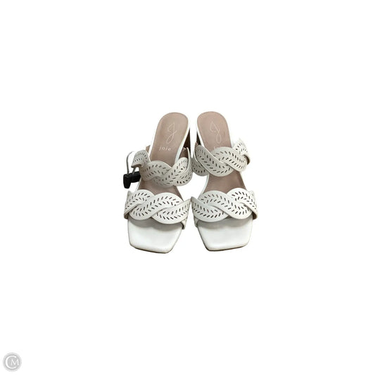 Sandals Heels Block By Joie In Cream, Size: 6.5