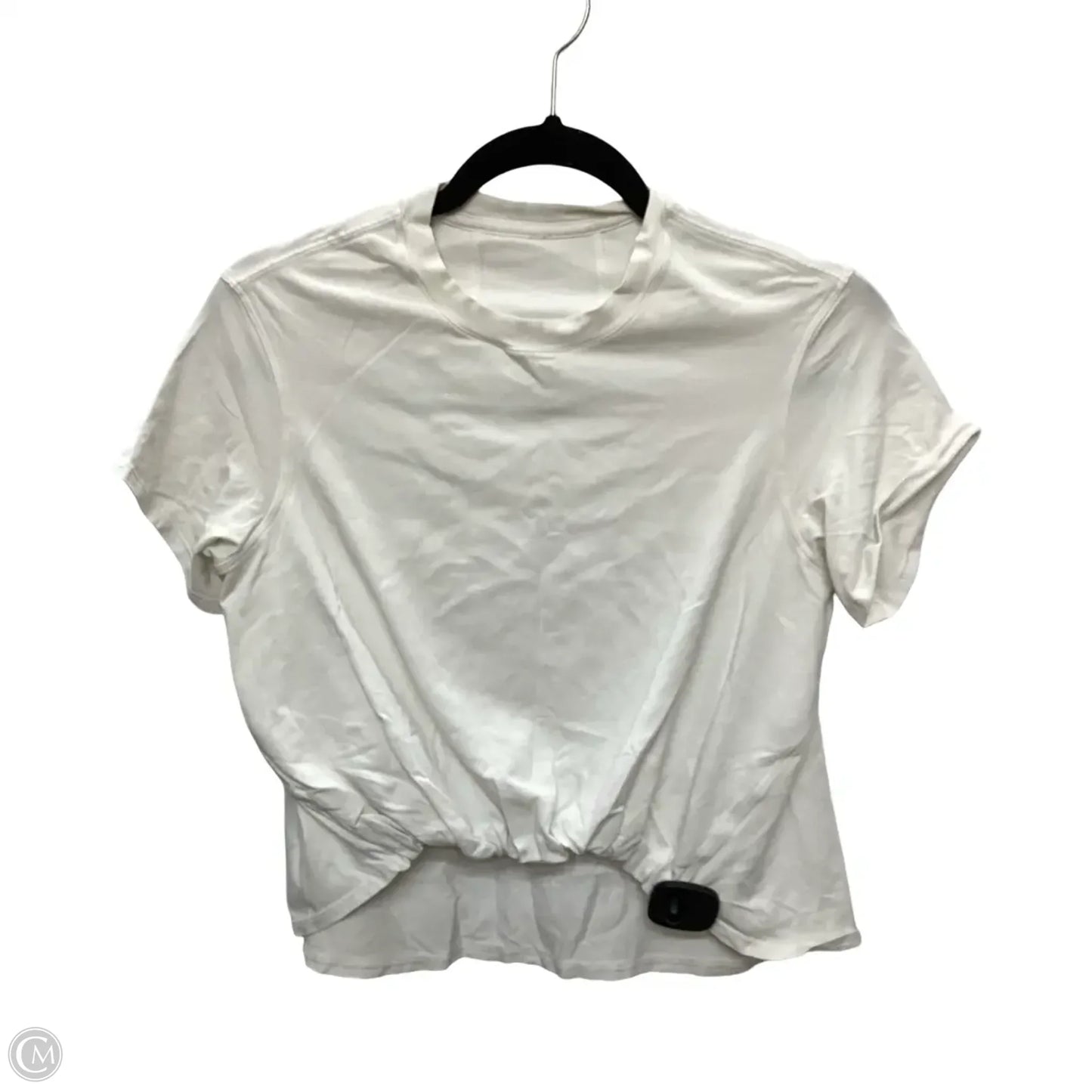 Athletic Top Short Sleeve By Lululemon In White, Size: 4