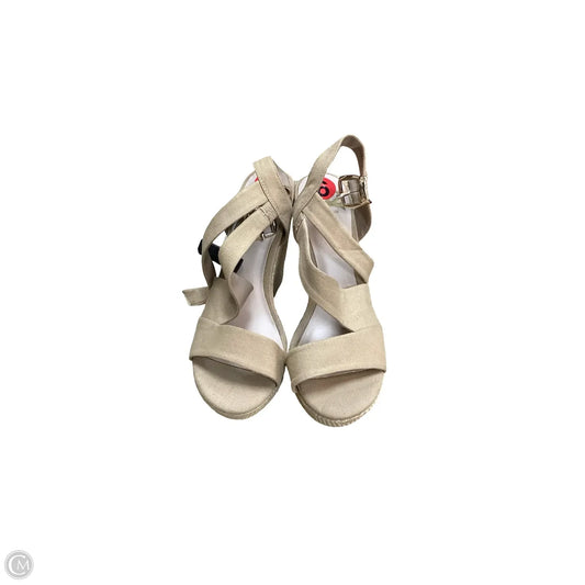 Sandals Heels Wedge By Fergie In Tan, Size: 6