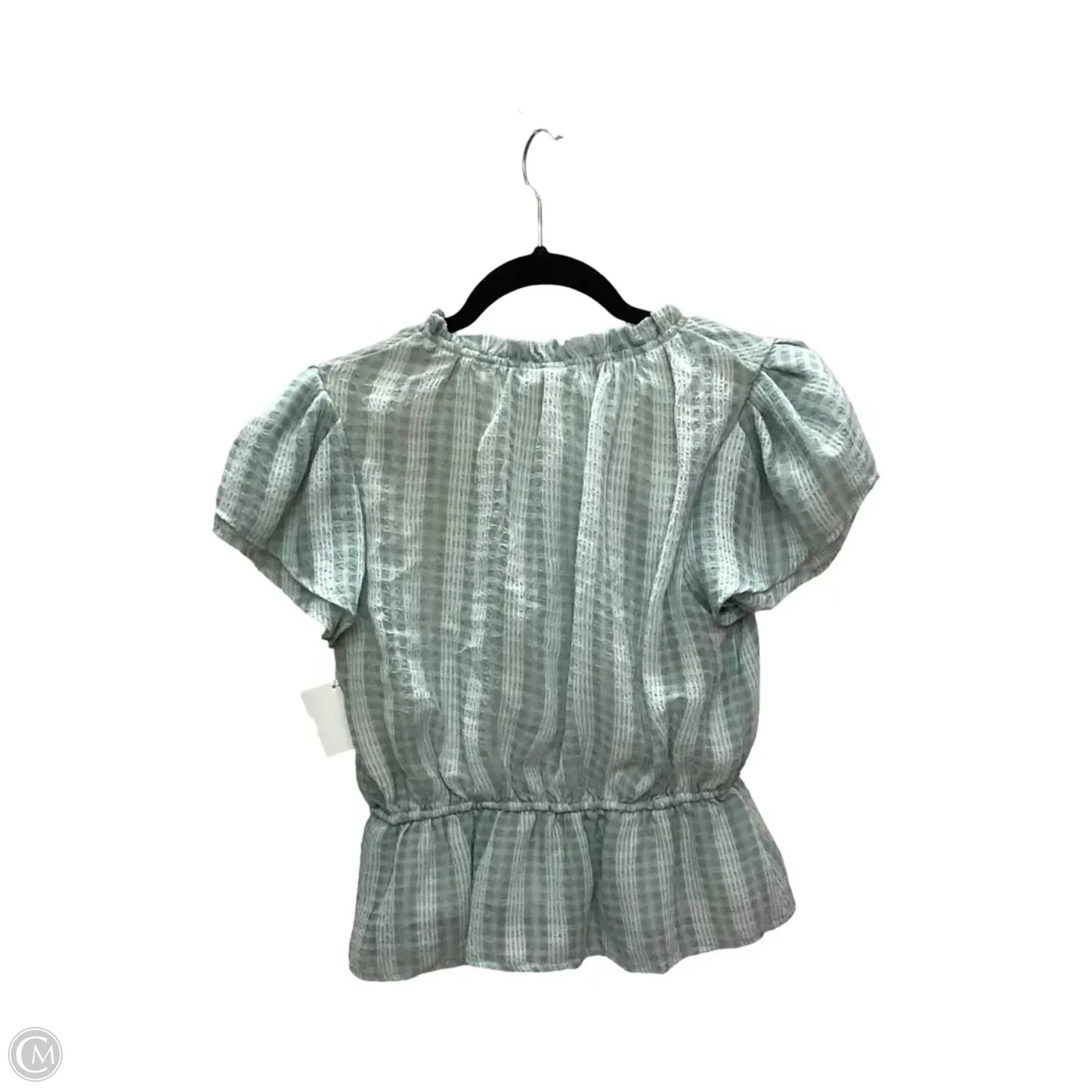 Blouse Short Sleeve By En Saison In Green, Size: S