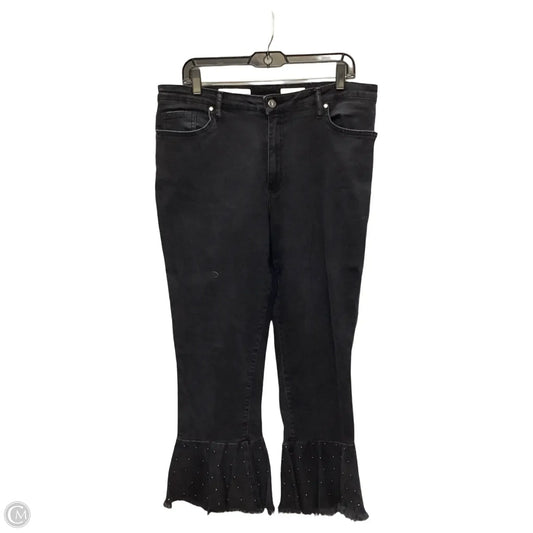 Jeans Flared By Pilcro In Black, Size: 14