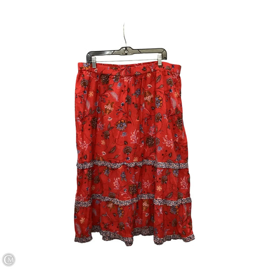Skirt Maxi By J. Jill In Multi-colored, Size: Xl