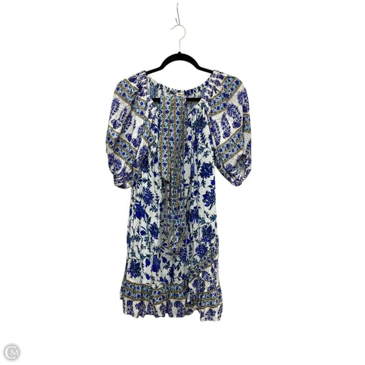 Dress Casual Short By Nicole Miller In Blue & White, Size: S
