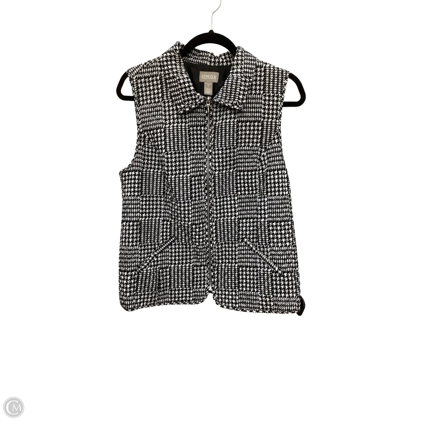 Vest Other By Chicos In Black & White, Size: M