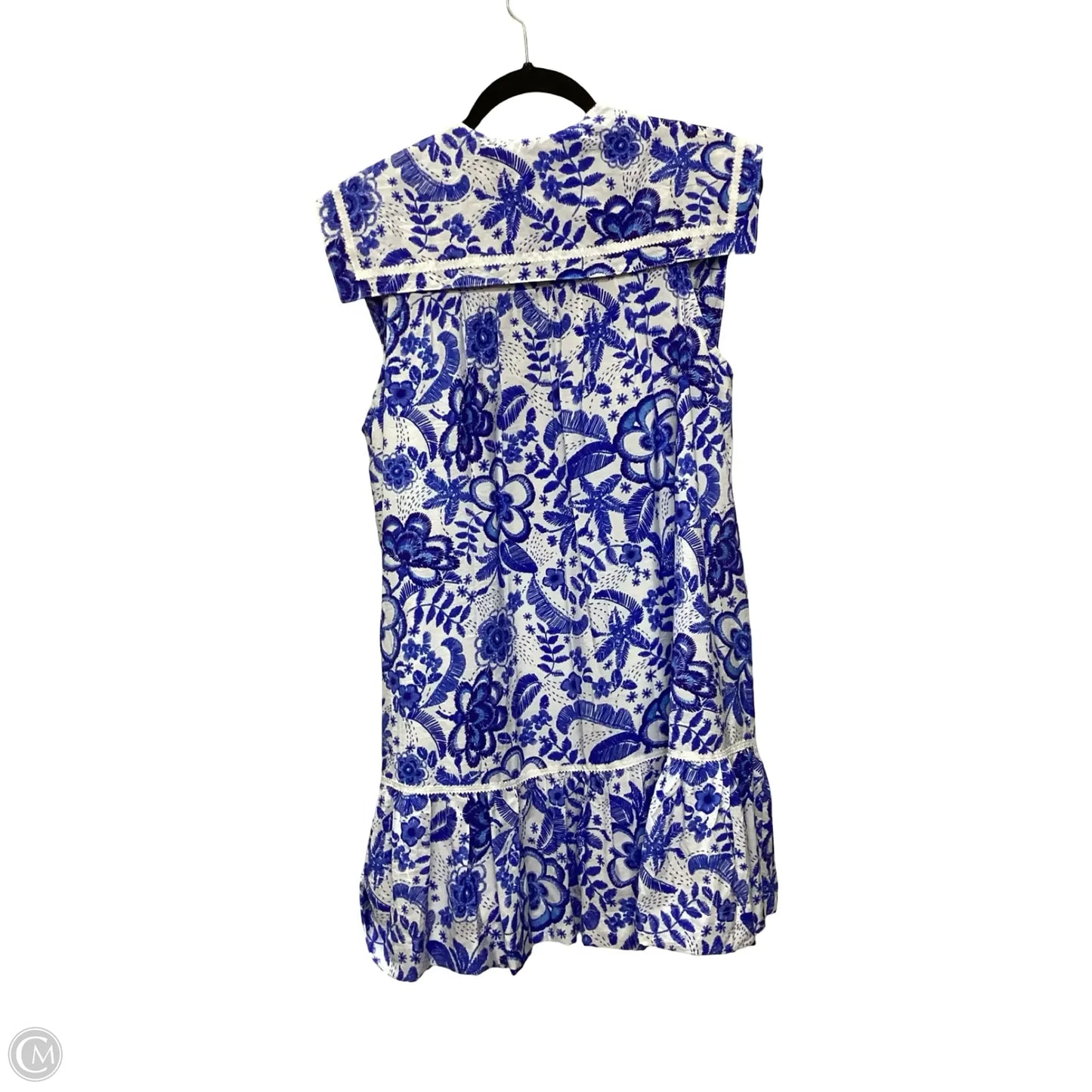 Dress Casual Short By Tcec In Blue & White, Size: L