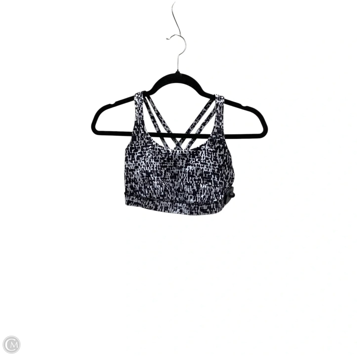 Athletic Bra By Lululemon In Black & Grey, Size: 6