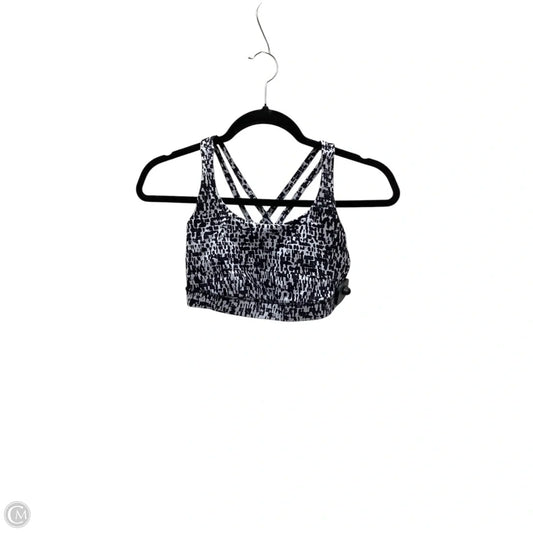 Athletic Bra By Lululemon In Black & Grey, Size: 6