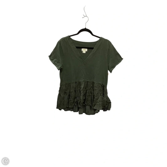 Blouse Short Sleeve By Maeve In Green, Size: M
