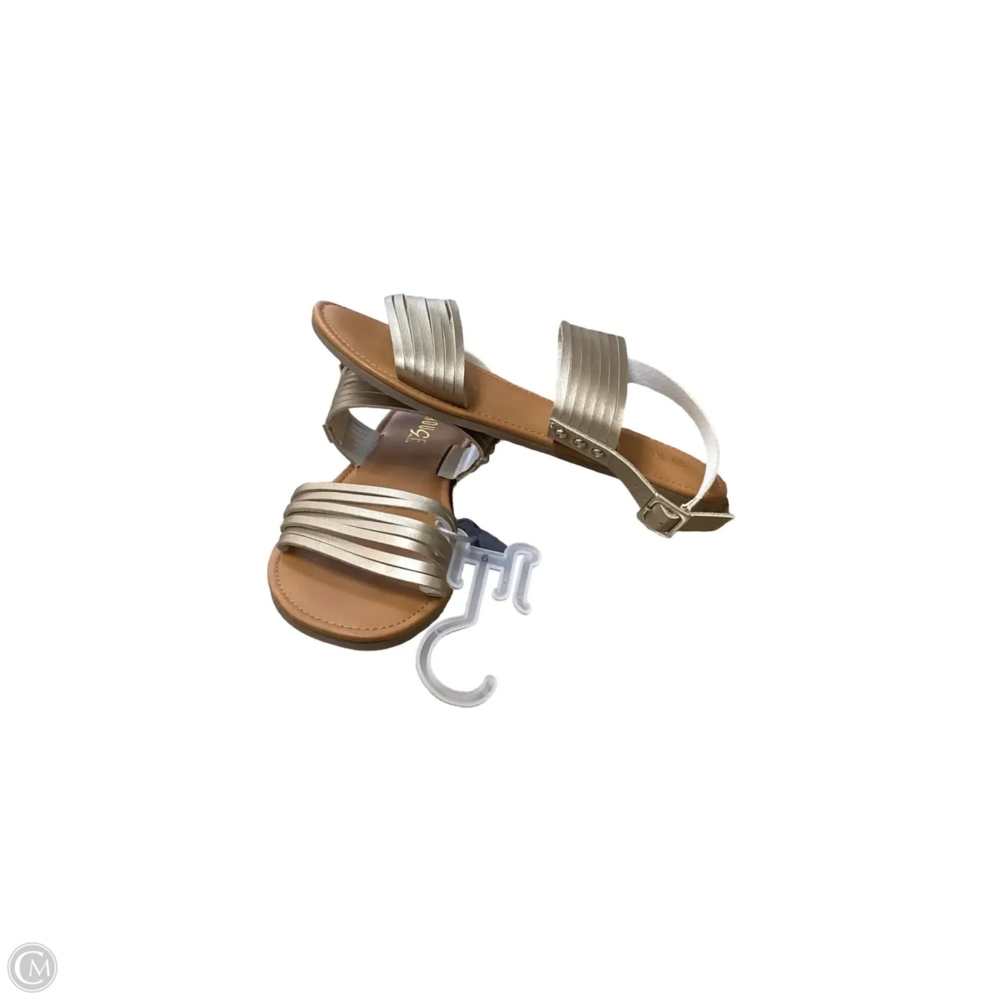 Sandals Flats By Rouge In Gold, Size: 9