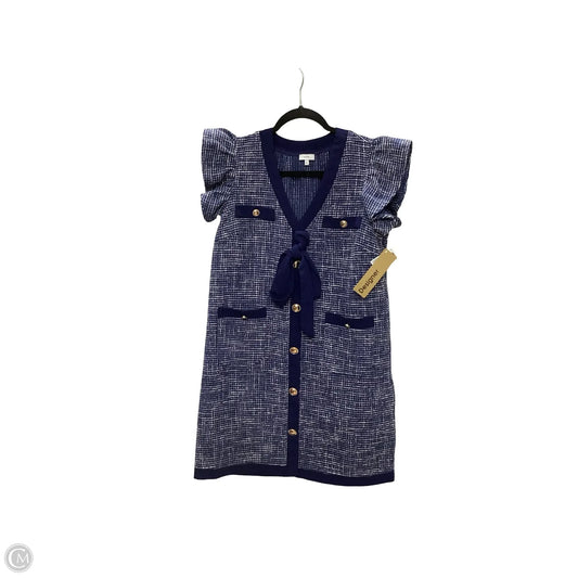 Designer Dress Casual Short By Voy In Blue, Size: S