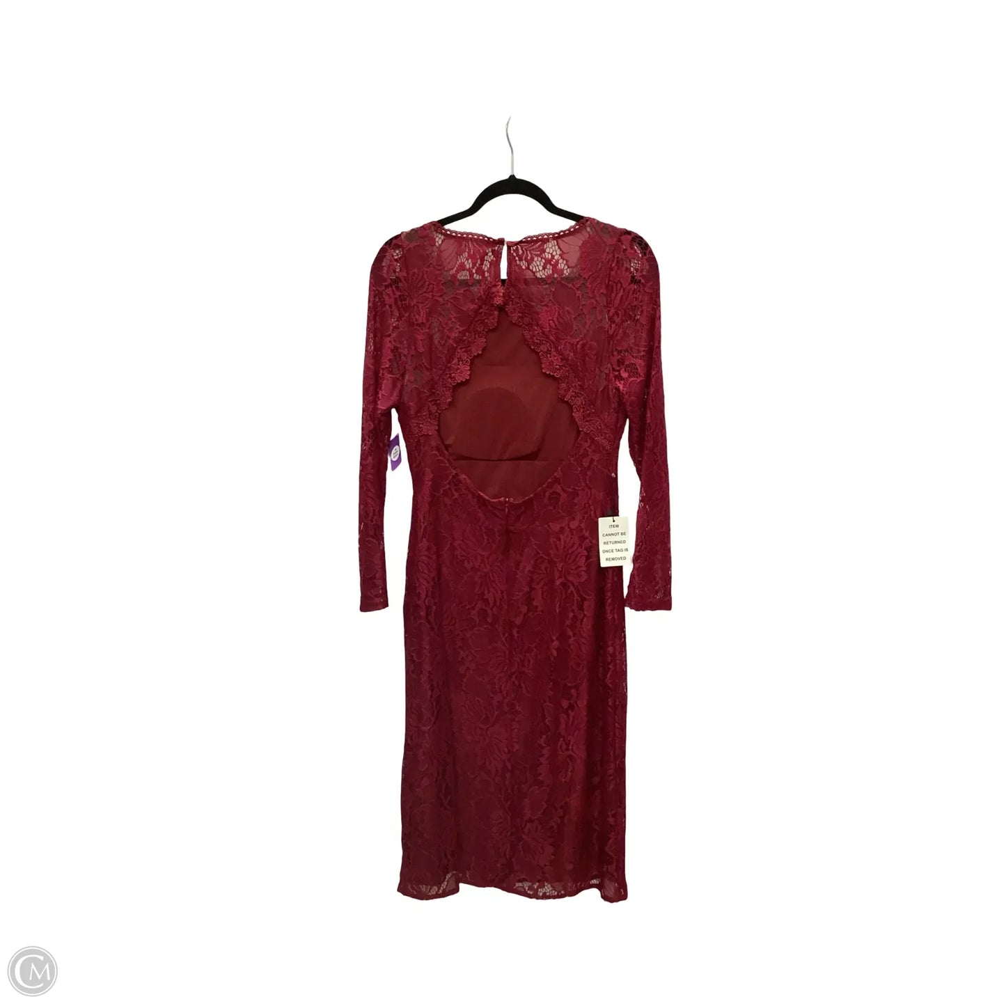 Dress Casual Midi By Clothes Mentor In Red, Size: L