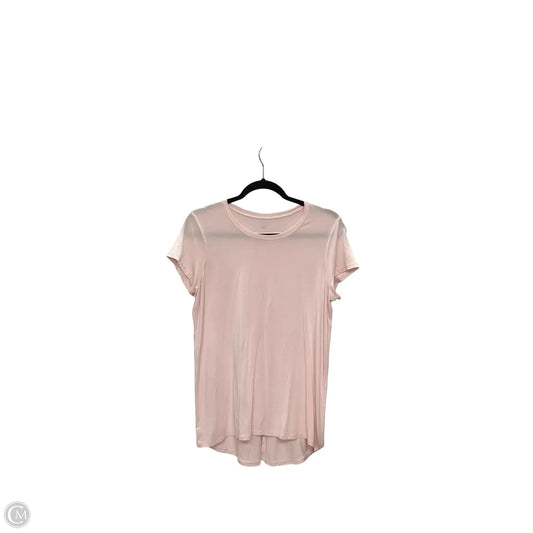 Athletic Top Short Sleeve By Lululemon In Pink, Size: 6