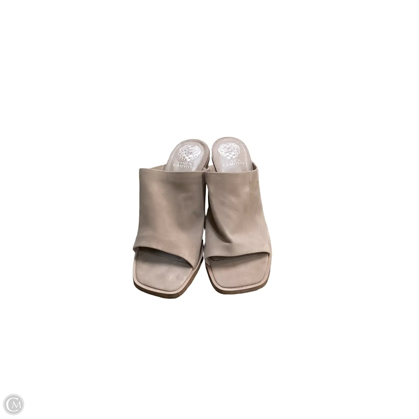 Sandals Heels Block By Vince Camuto In Tan, Size: 9.5