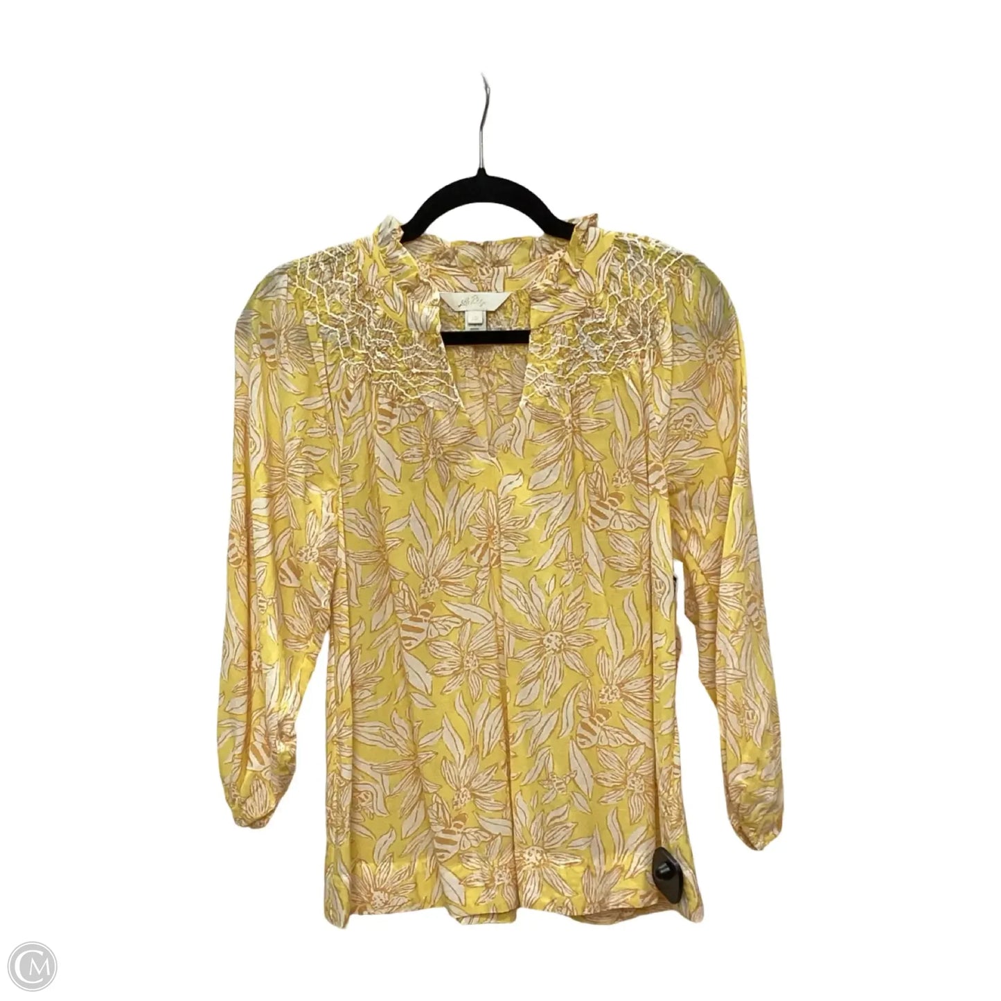 Blouse Designer By Lilly Pulitzer In Yellow, Size: Xs