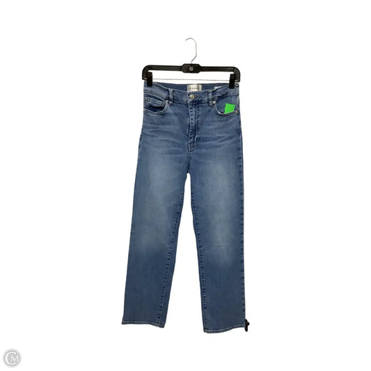 Jeans Straight By Frame In Blue Denim, Size: 4