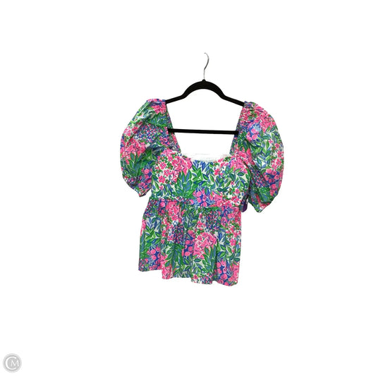 Blouse Designer By Lilly Pulitzer In Multi-colored, Size: 4