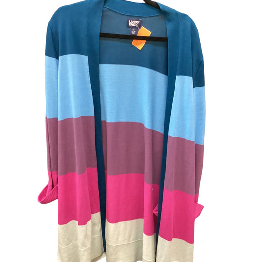 Sweater Cardigan By Lands End In Multi-colored, Size: 1x