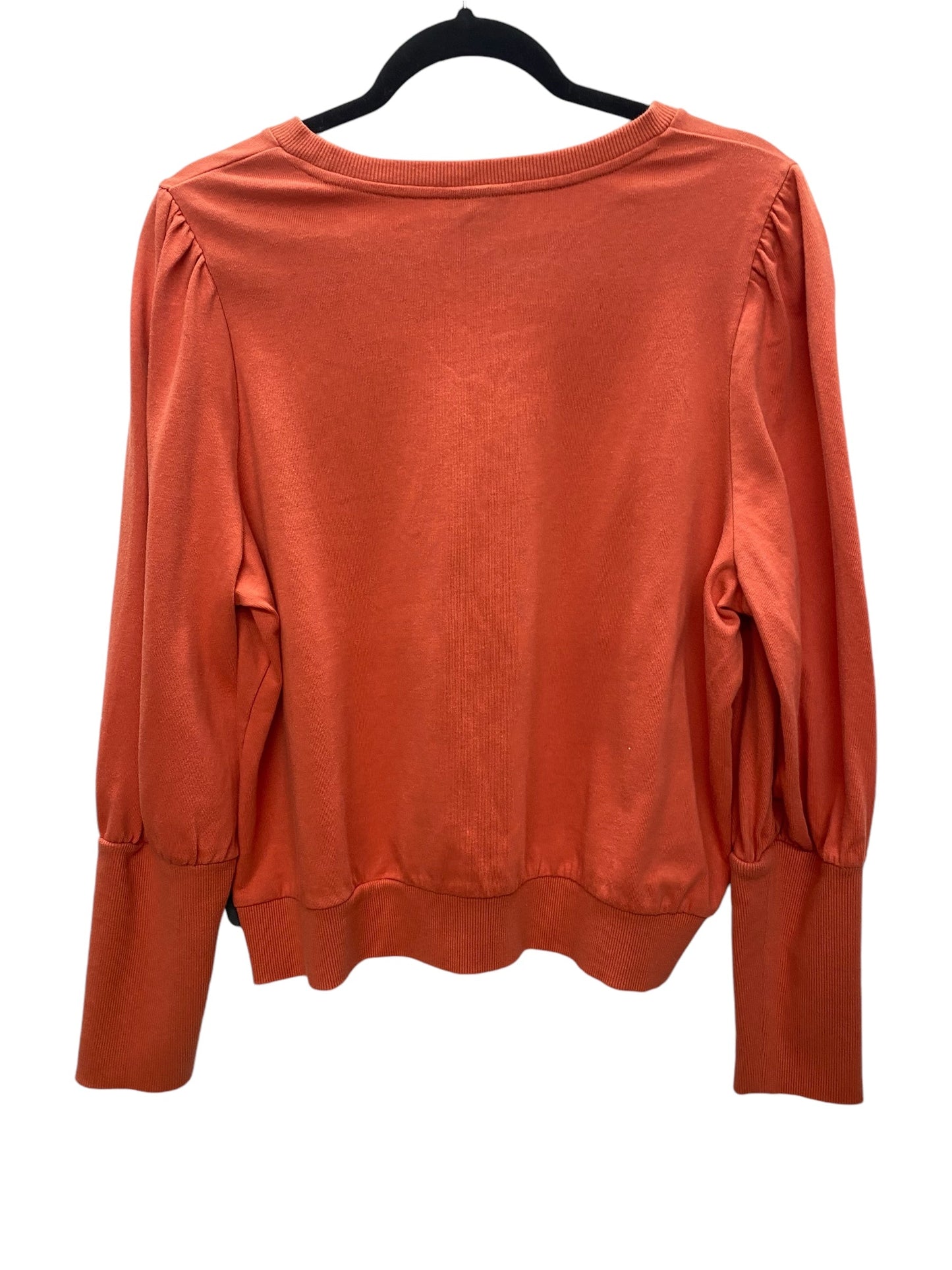 Top Long Sleeve By Who What Wear In Orange, Size: Xl