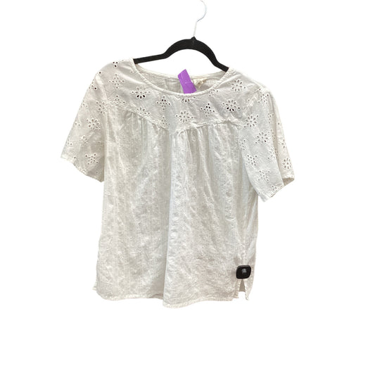 White Top Short Sleeve Studio West, Size M