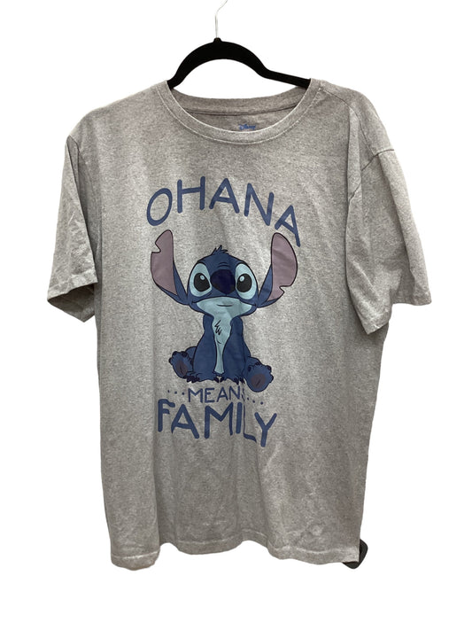 Grey Top Short Sleeve Basic Disney Store, Size Xl