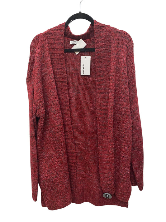 Sweater Cardigan By Sonoma In Red, Size: M