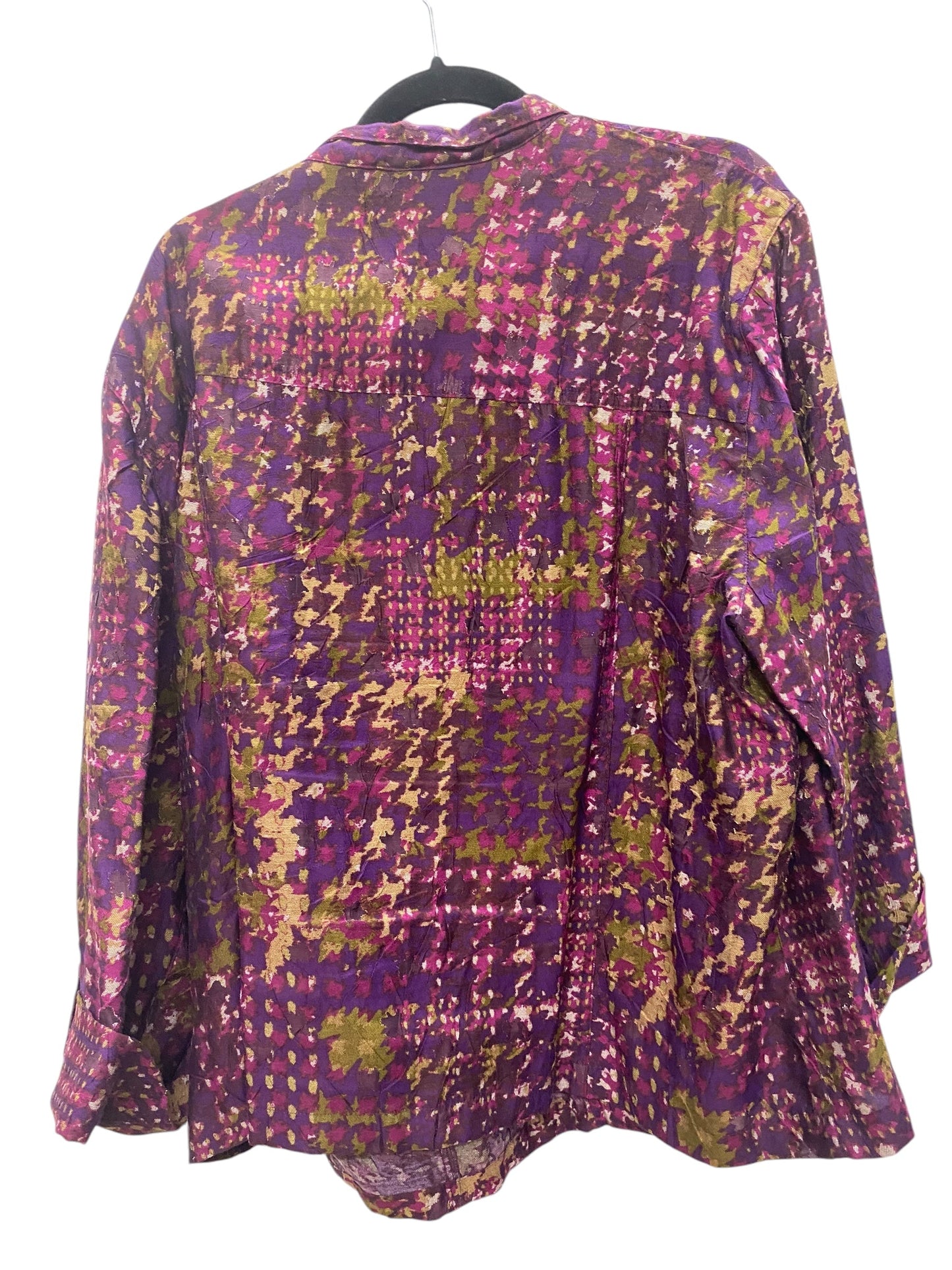 Top Long Sleeve By Ruby Rd In Purple, Size: 2x