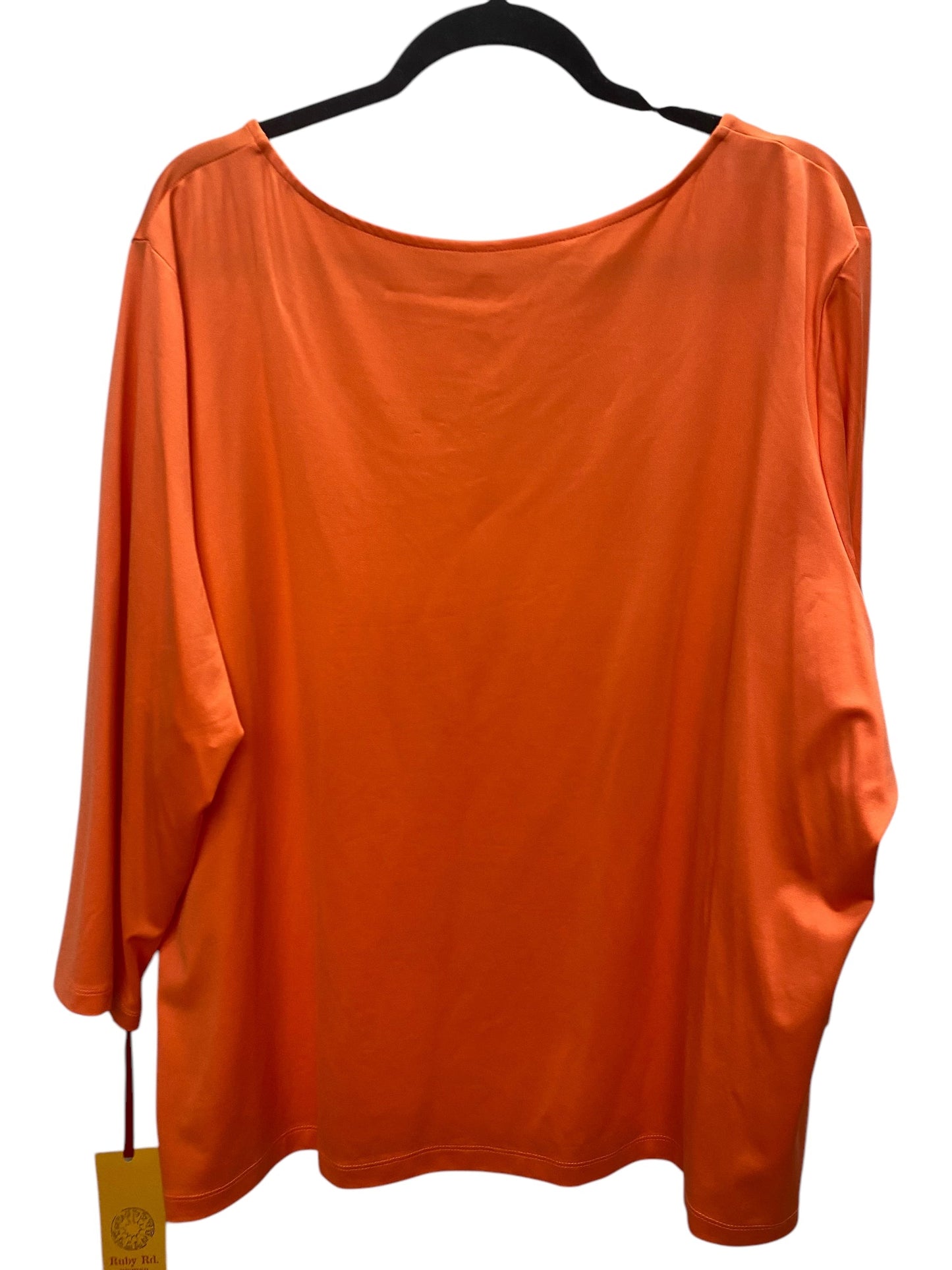 Top Long Sleeve By Ruby Rd In Orange, Size: 3x