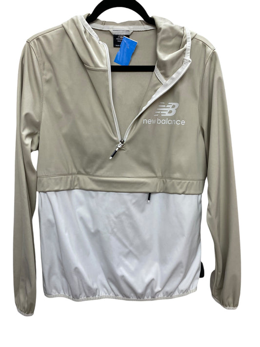 Jacket Windbreaker By New Balance In Tan, Size: L