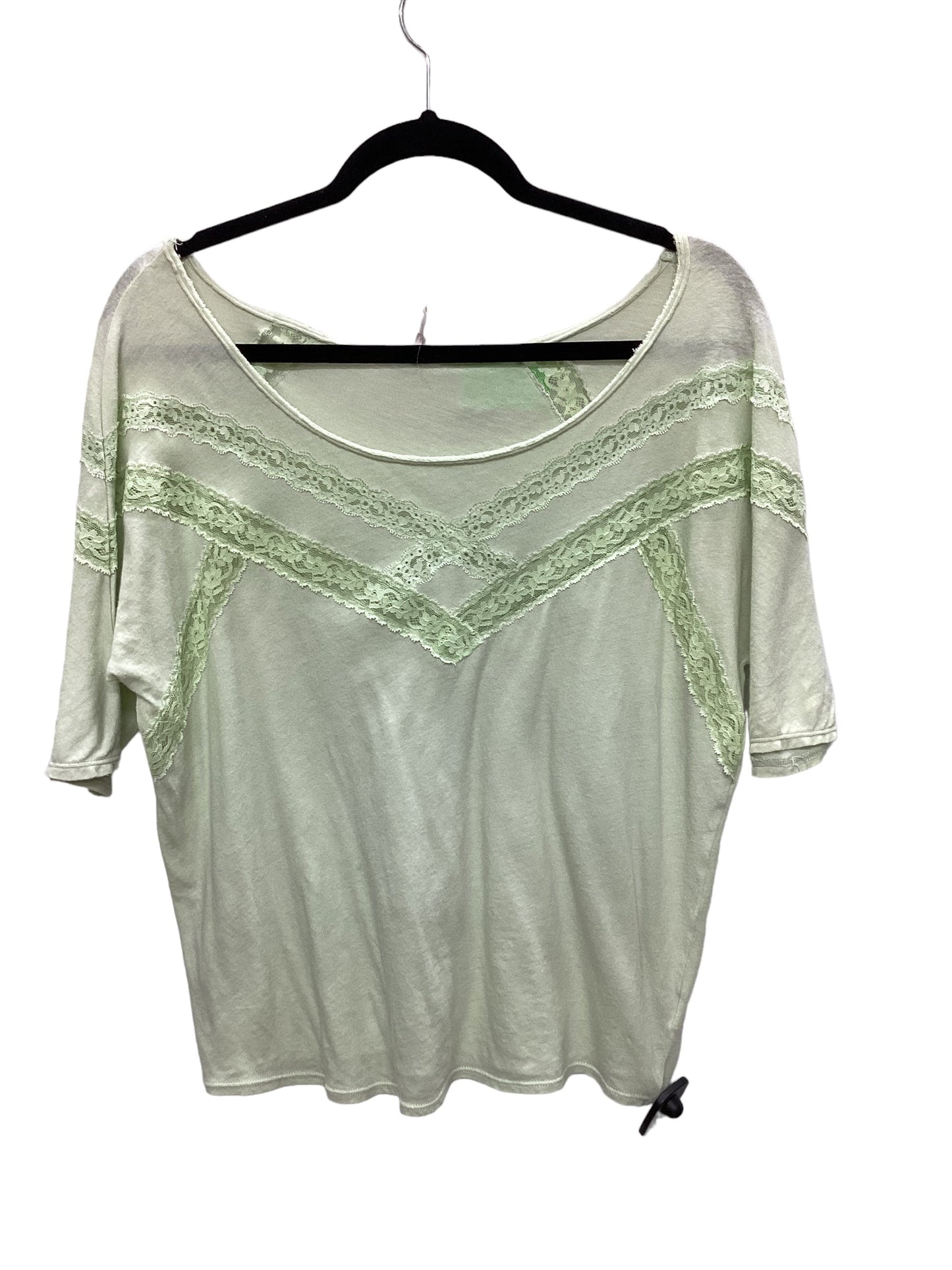 Green Top Short Sleeve Free People, Size S