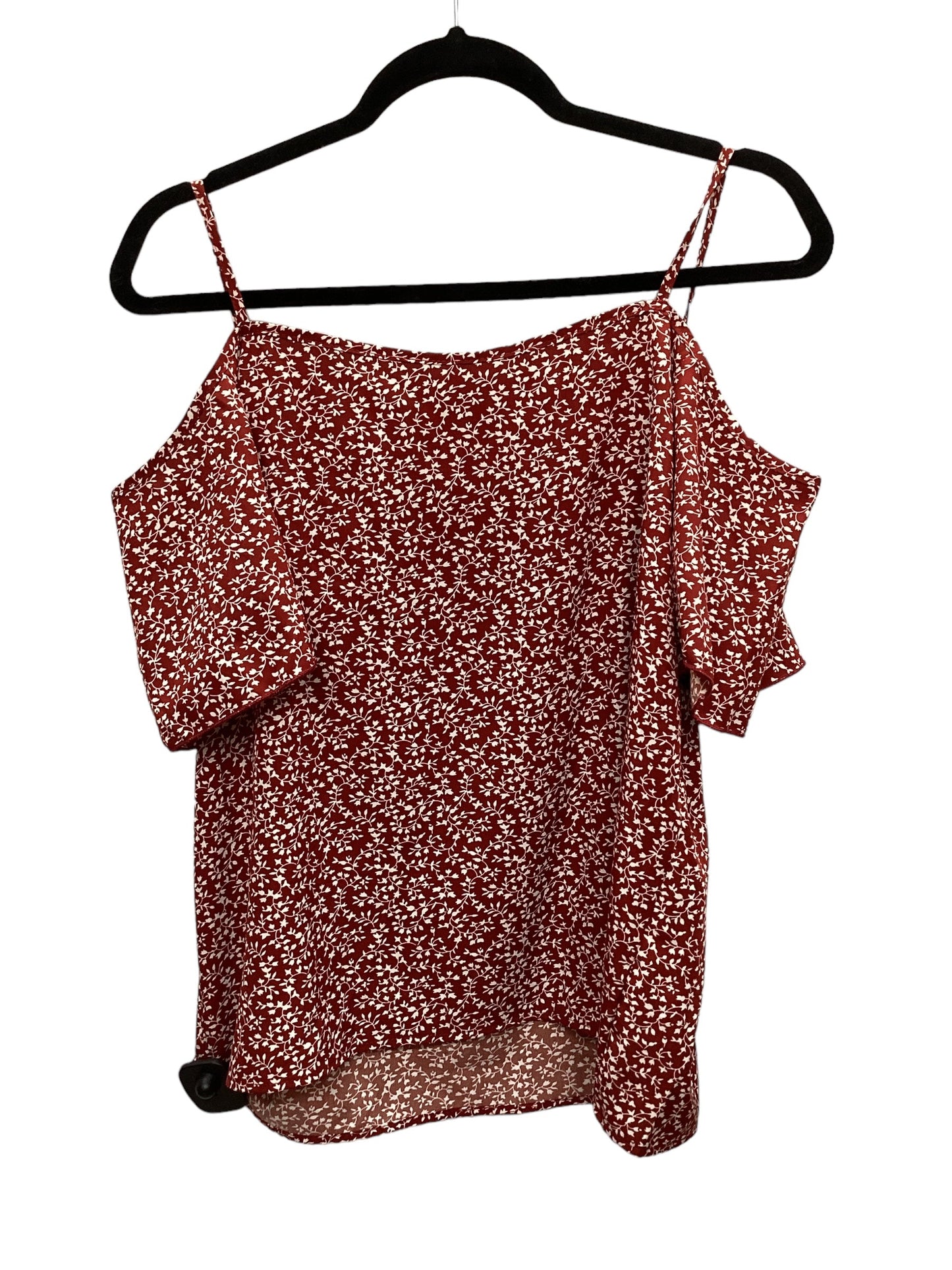 Red Top Short Sleeve Shein, Size L